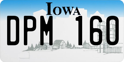 IA license plate DPM160