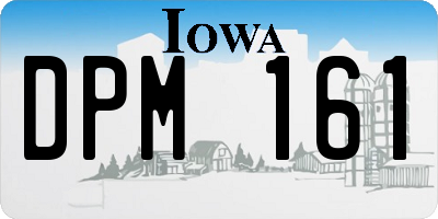 IA license plate DPM161