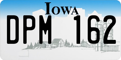 IA license plate DPM162