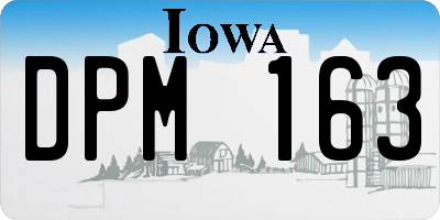 IA license plate DPM163