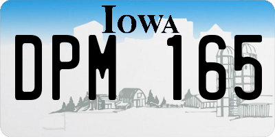 IA license plate DPM165