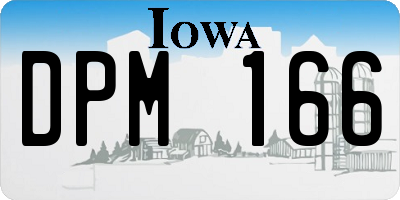 IA license plate DPM166