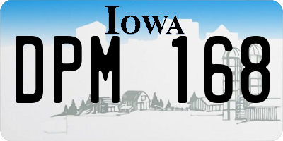IA license plate DPM168