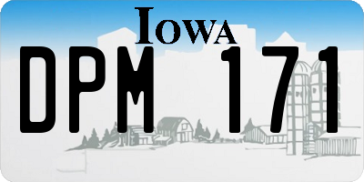 IA license plate DPM171