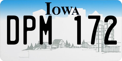 IA license plate DPM172