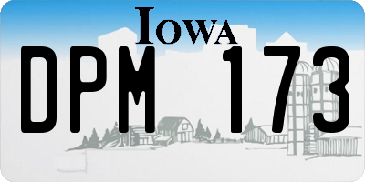 IA license plate DPM173