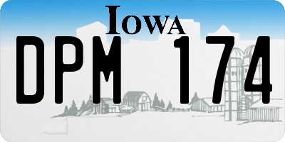 IA license plate DPM174