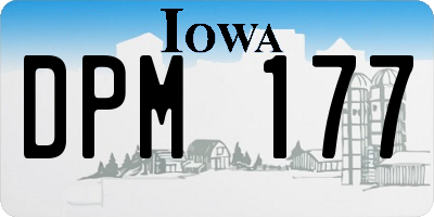 IA license plate DPM177