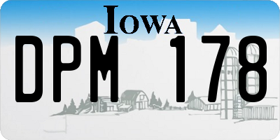 IA license plate DPM178