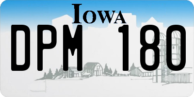 IA license plate DPM180