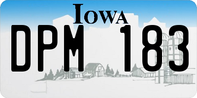 IA license plate DPM183