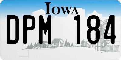 IA license plate DPM184