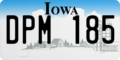 IA license plate DPM185