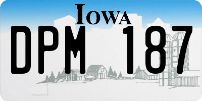 IA license plate DPM187