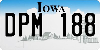 IA license plate DPM188