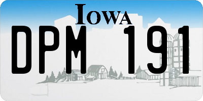 IA license plate DPM191