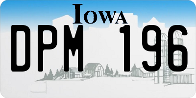 IA license plate DPM196