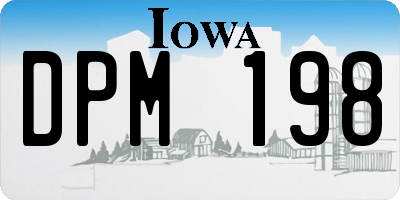 IA license plate DPM198