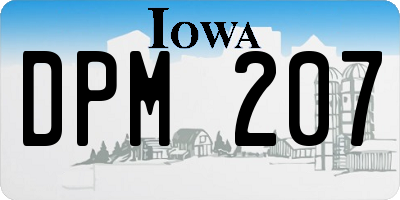 IA license plate DPM207