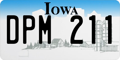 IA license plate DPM211