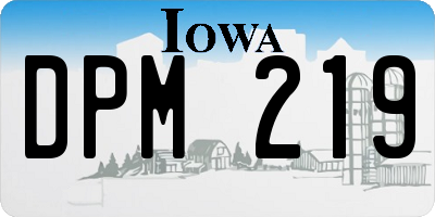 IA license plate DPM219