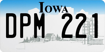 IA license plate DPM221