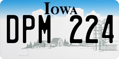 IA license plate DPM224