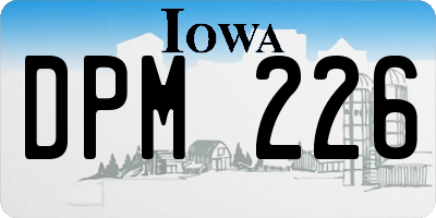 IA license plate DPM226
