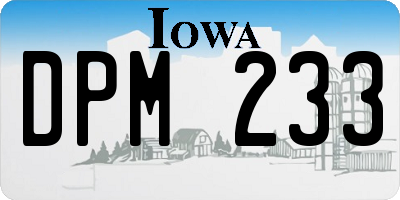 IA license plate DPM233
