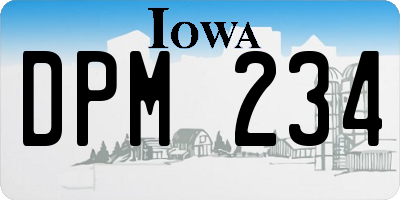 IA license plate DPM234