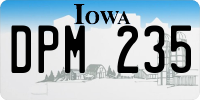IA license plate DPM235