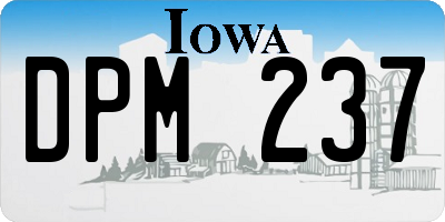 IA license plate DPM237