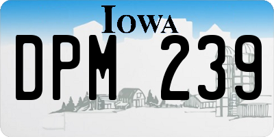 IA license plate DPM239