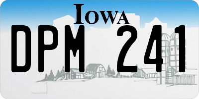 IA license plate DPM241