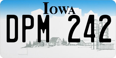 IA license plate DPM242