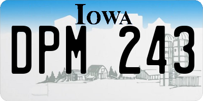 IA license plate DPM243