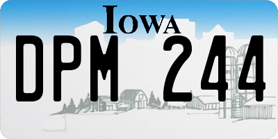 IA license plate DPM244