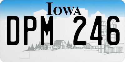 IA license plate DPM246