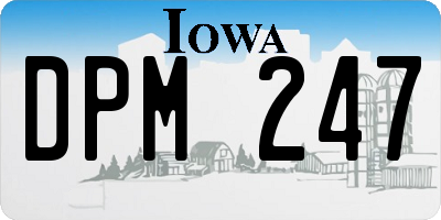 IA license plate DPM247