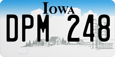 IA license plate DPM248