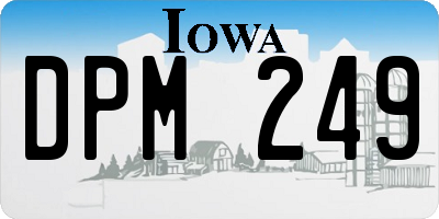 IA license plate DPM249