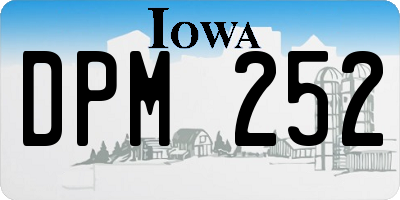 IA license plate DPM252