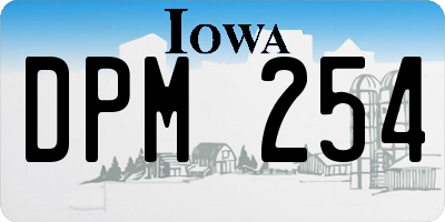 IA license plate DPM254
