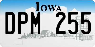 IA license plate DPM255