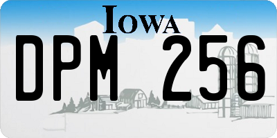 IA license plate DPM256