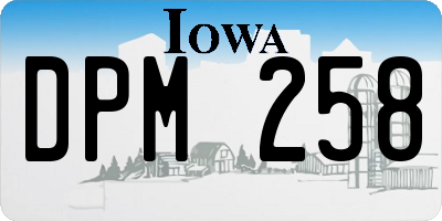 IA license plate DPM258