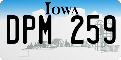 IA license plate DPM259