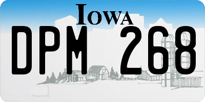 IA license plate DPM268