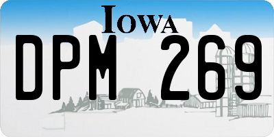IA license plate DPM269