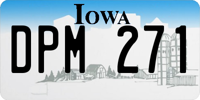 IA license plate DPM271
